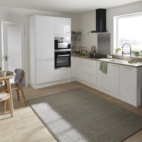 Façade 1 porte 15cm "Dorice" blanc brillant - L. 14.7 x H. 71.5cm - Cooke and Lewis - Brico Dépôt