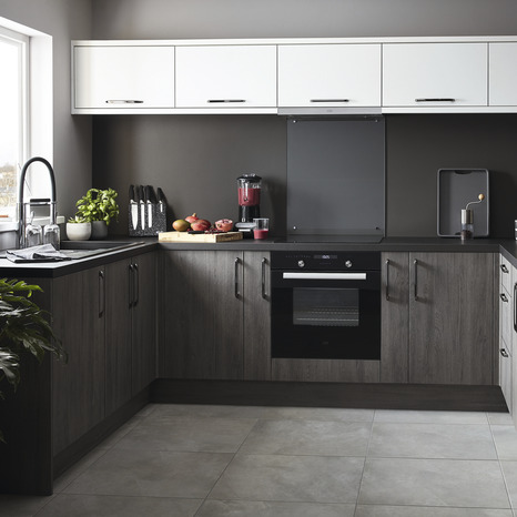 Façade 1 porte 15cm "Basilie" chêne gris - L. 14.7 x H. 71.5cm - Cooke and Lewis - Brico Dépôt