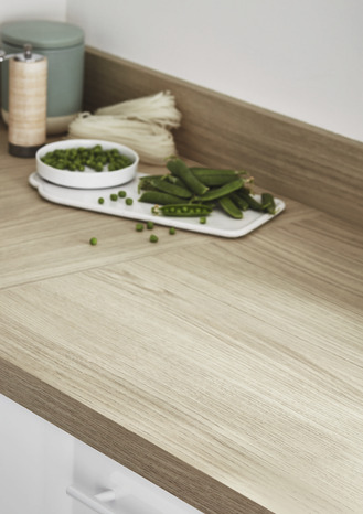 Plan de travail en stratifié aspect bois clair "Kala" l300xP62xEp3,8cm - GoodHome - Brico Dépôt