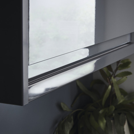 Corniche cache-lumière "Stevia/Garcinia" gris anthracite l.240 x h.3,5 cm - GoodHome - Brico Dépôt