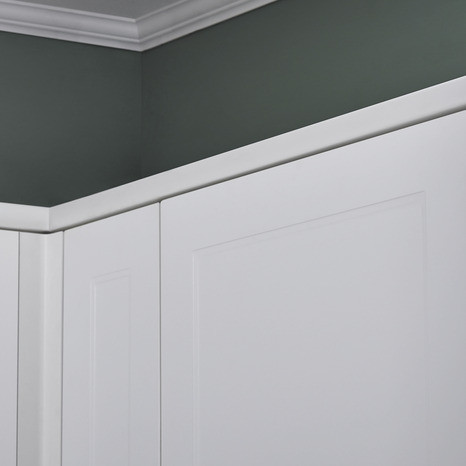 Corniche cache-lumière "Artemisia" blanc l.240 x h.3,5 cm - GoodHome - Brico Dépôt