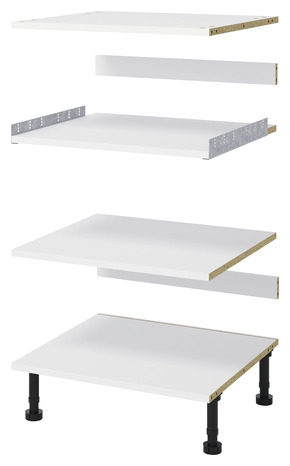 lot étagère pour 1/2 colonne blanc l. 60 cm x P.57 cm - GoodHome - Brico Dépôt