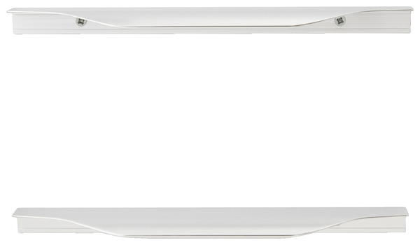 Lot de 2 poignées  anodisé effet chromé brossé "Andali" L 24,7 cm - GoodHome - Brico Dépôt