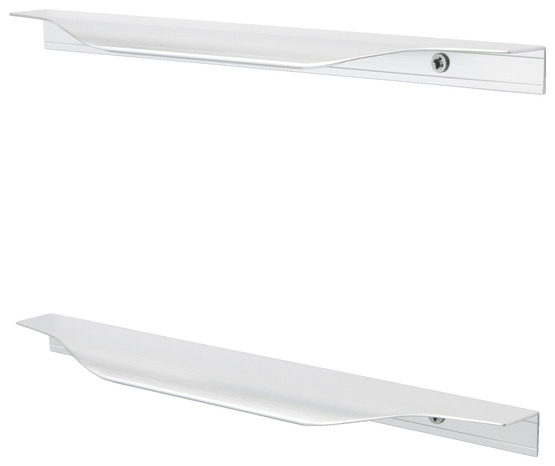 Lot de 2 poignées  anodisé effet chromé brossé "Andali" L 24,7 cm - GoodHome - Brico Dépôt