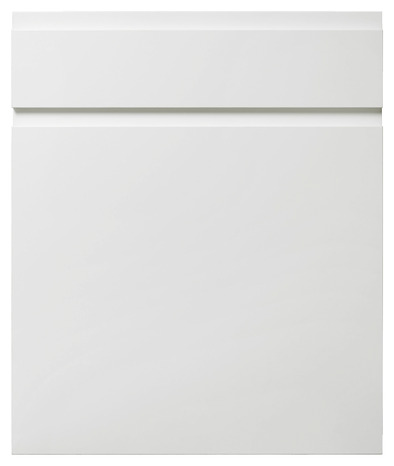 Façade 1 porte + 1 tiroir 60cm "Glorian" blanc brillant - L. 59.7 x H. 71.5cm - Cooke and Lewis - Brico Dépôt