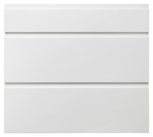 Façade 1 tiroir + 2 casseroliers 80cm "Glorian" blanc brillant - L. 79.7 x H. 71.5cm - Cooke and Lewis - Brico Dépôt