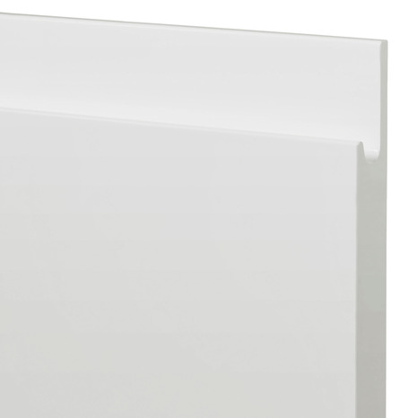 Façade 3 tiroirs + 1 casserolier 40cm "Glorian" blanc brillant - L. 39.7 x H. 71.5cm - Cooke and Lewis - Brico Dépôt