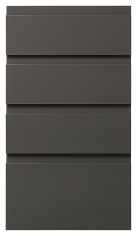 Façade 3 tiroirs + 1 casserolier "Garcinia" gris anthracite l.39,7 x h.71,5cm - GoodHome - Brico Dépôt