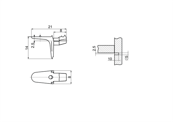 8 taquets pour étagères de meuble de cuisine - Cooke and Lewis - Brico Dépôt