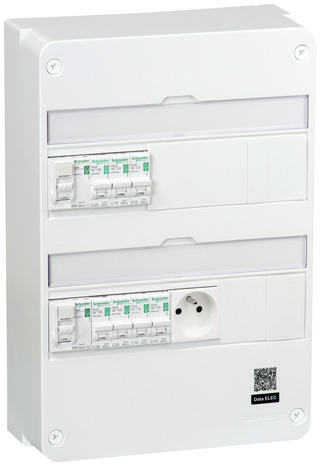 Tableau monté câblé, 2 rangées, 26 modules T1/T2/T3 - Schneider Electric - Brico Dépôt