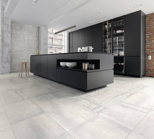 Decor de sol intérieur Trace White 61,5 x 61,5 cm - Brico Dépôt