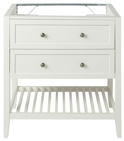 Meuble sous vasque à poser blanc Perma L.80 x H.80,6 x P.45 cm - GoodHome - Brico Dépôt