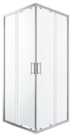 Accès d'angle droit "Beloya" l.90 cm en verre transparent - GoodHome - Brico Dépôt