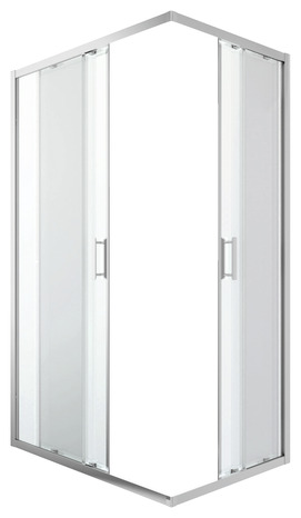 Accès d'angle rectangulaire "Beloya" l.120 cm en verre transparent - GoodHome - Brico Dépôt