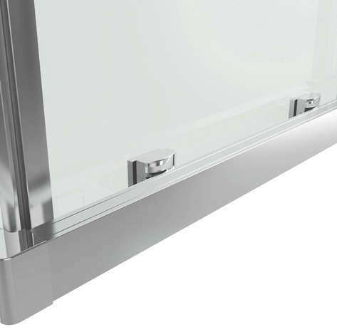 Accès d'angle rectangulaire "Beloya" l.120 cm en verre transparent - GoodHome - Brico Dépôt