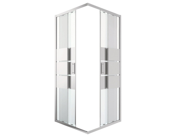 Accès d'angle droit "Beloya" l.90 cm en verre effet miroir - GoodHome - Brico Dépôt