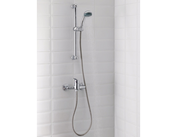 Kit barre de douche mécanique "Nakri" - 1 jet - Brico Dépôt