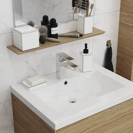 Étagère de salle de bains Avela L.60 x P. 12 cm - GoodHome - Brico Dépôt