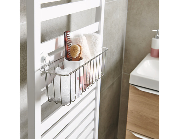 Grand panier filaire Muromi chrome L. 31,5 cm - GoodHome - Brico Dépôt