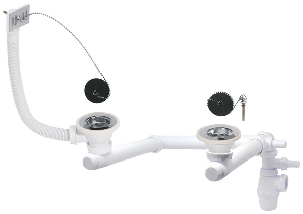 Vidage 2 bacs trop plein Ø 60 mm - Wirquin - Brico Dépôt