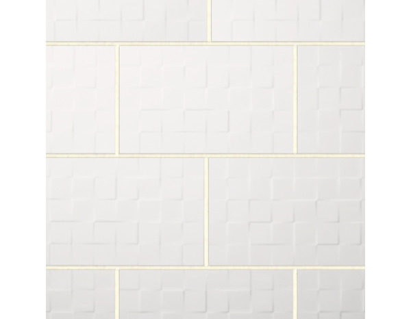 Décor mural "Alexandrina" blanc - l. 25 x L. 40 cm - Brico Dépôt