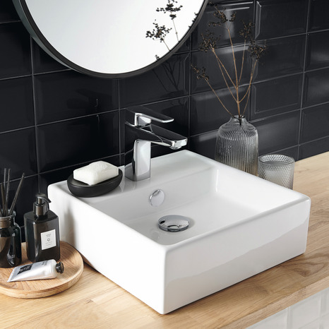 Carrelage mural "Trentie" noir - l. 10 x L. 20 cm - GoodHome - Brico Dépôt