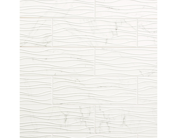 Décor mural "Elegance marble" blanc - l. 20 x L. 60 cm - GoodHome - Brico Dépôt
