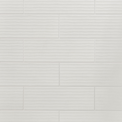 Décor mural "Textile" blanc - l. 20 x L. 60 cm - GoodHome - Brico Dépôt