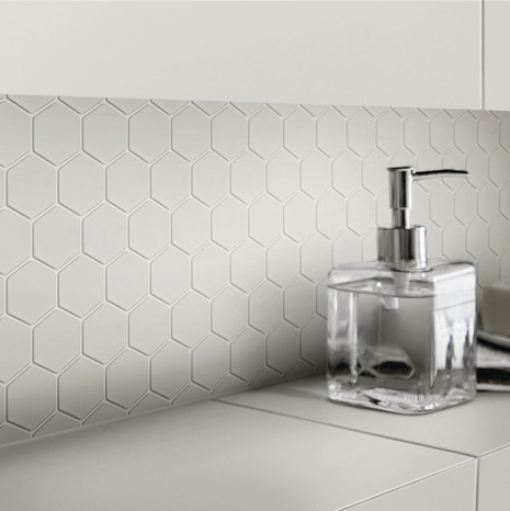 Mosaïque hexagonale "Plain" gris foncé - l. 30 x L. 30 cm - GoodHome - Brico Dépôt