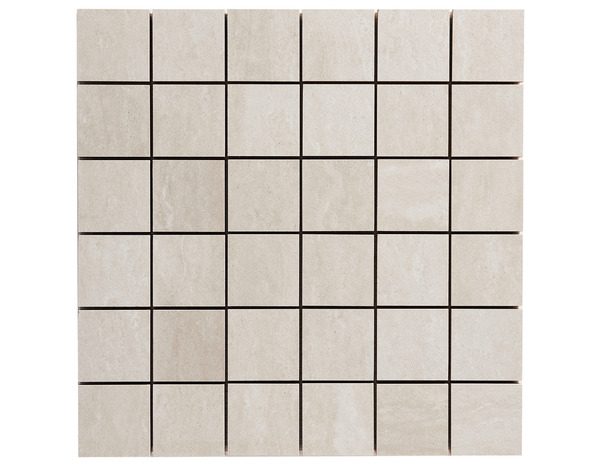 Mosaïque Travertin "Soft travertin" ivoire - l. 30 x L. 30 cm - GoodHome - Brico Dépôt