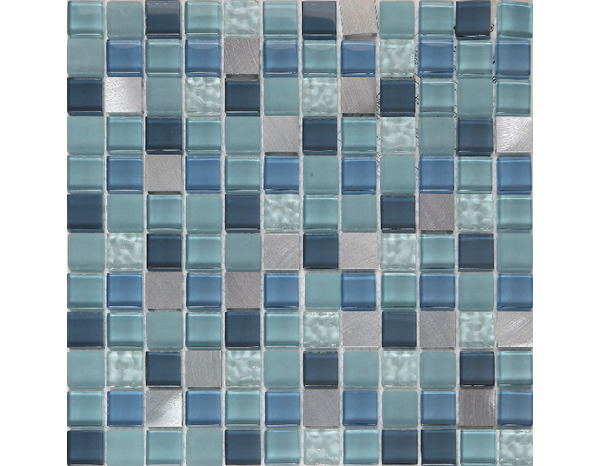 Mosaïque "Lizon" mix bleu - l. 30 x L. 30 cm - GoodHome - Brico Dépôt