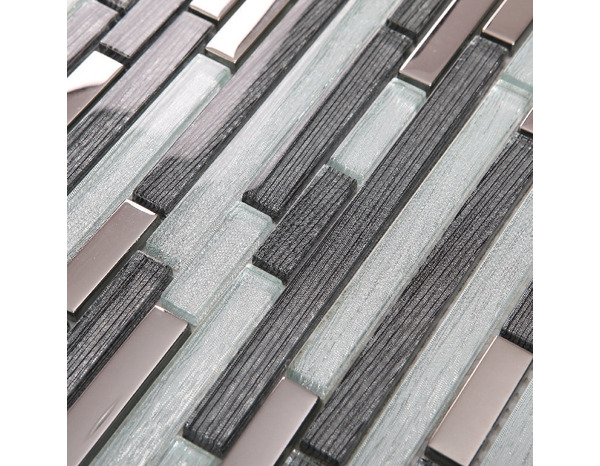 Mosaïque "Foxe" mix gris - l. 30 x L. 30 cm - GoodHome - Brico Dépôt