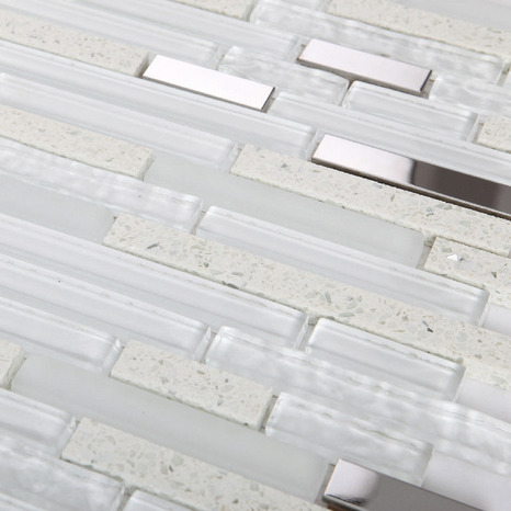 Mosaïque "Cagliari" blanc - l. 30 x L. 30 cm - GoodHome - Brico Dépôt