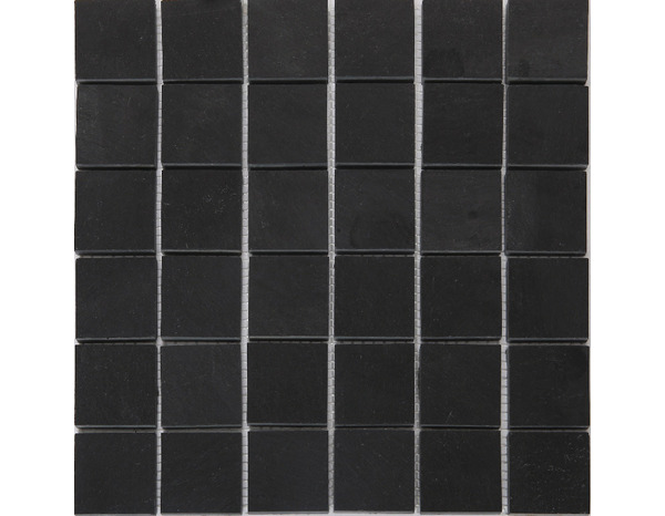 Mosaïque sol/mur pierre naturelle "Slate" gris anthracite - l. 30,3 x L. 30,4 cm - GoodHome - Brico Dépôt