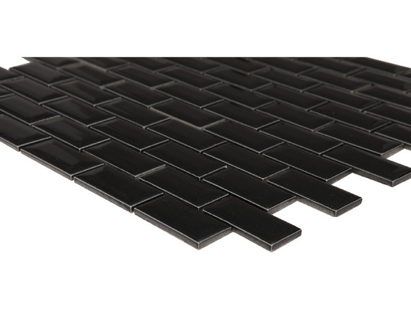 Mosaïque "Trentie" noir - l. 30 x L. 30 cm - GoodHome - Brico Dépôt