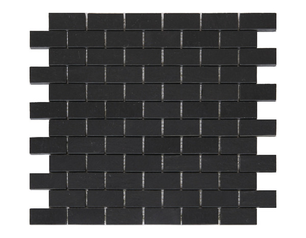 Mosaïque sol/mur pierre naturelle "Slate" gris anthracite - l. 30 x L. 30 cm - GoodHome - Brico Dépôt