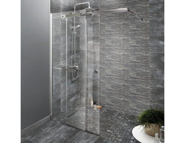 Décor mural "Smooth" gris anthracite - l. 30,8 x L. 61,5 cm - GoodHome - Brico Dépôt