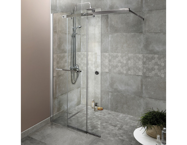 Décor mural "Kontainer" gris - l. 20 x L. 80 cm - GoodHome - Brico Dépôt