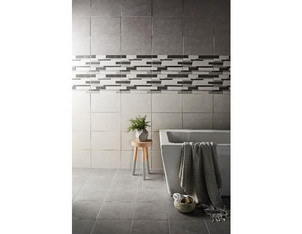 Décor mural "Cimenti" gris - l. 25 x L. 40 cm - Brico Dépôt