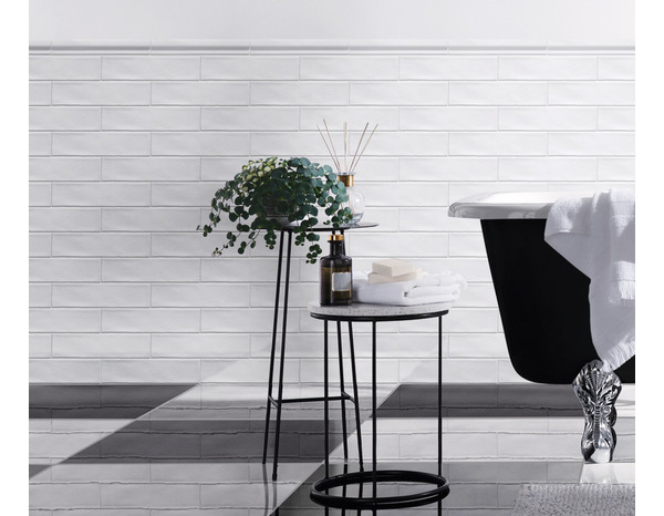 Listel "Vernisse" blanc - l. 5 x L. 30 cm - GoodHome - Brico Dépôt