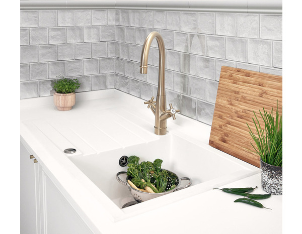 Listel "Vernisse" gris - l. 5 x L. 30 cm - GoodHome - Brico Dépôt