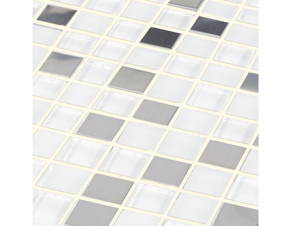 Mosaïque "Prate" blanc - l. 30 x L. 30 cm - Colours - Brico Dépôt