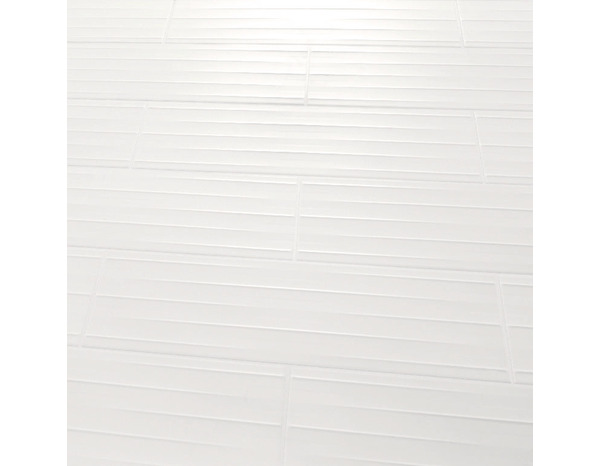 Décor mural "New wave" blanc - l. 20 x L. 60 cm - GoodHome - Brico Dépôt