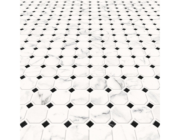 Mosaïque "Elegance Marble" noir/blanc - l. 30 x L. 30 cm - GoodHome - Brico Dépôt