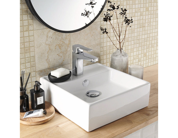 Mosaïque Travertin pierre naturelle beige - l. 30,5 x L. 30,5 cm - Carreaux 3 x 3 cm - GoodHome - Brico Dépôt