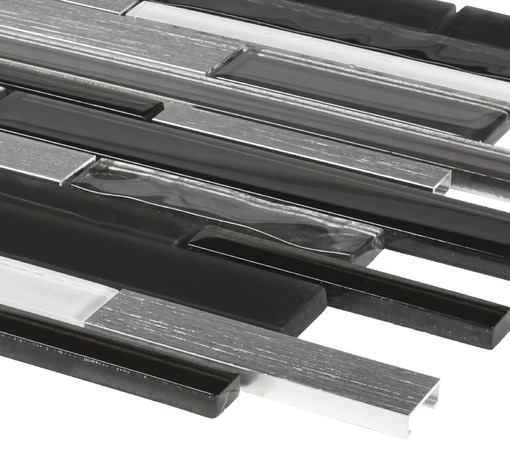 Mosaïque "Palermio" noir/blanc - l. 29,4 x L.29,8 cm - Colours - Brico Dépôt