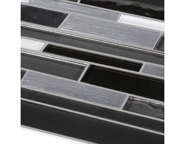 Mosaïque "Palermio" noir/blanc - l. 29,4 x L.29,8 cm - Colours - Brico Dépôt