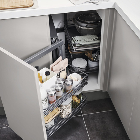 Rangement coulissant gauche 4 paniers pour meuble bas d'angle 100cm - Cooke and Lewis - Brico Dépôt