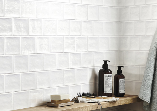 Carrelage mural "Vernisse" blanc - l. 10 x L. 10 cm - GoodHome - Brico Dépôt