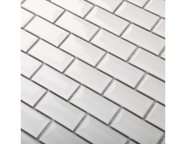 Mosaïque "Trentie" blanc - l. 30 x L. 30 cm - GoodHome - Brico Dépôt
